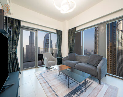 High Floor With Full Front Burj Khalifa View! Luxurious 3BR Apartment In Downtown